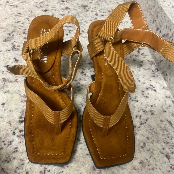 Cape Robbin Heeled Strappy Sandals- Brown - Picture 4 of 5